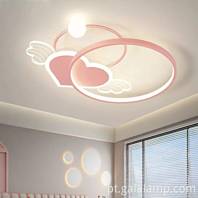 Luz de teto led rosa elegante para decoração de casa moderna